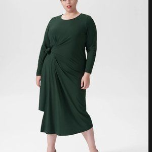 Universal Standard Dina Side Tie Long sleeve Dress - Forest Green US M (18-20)